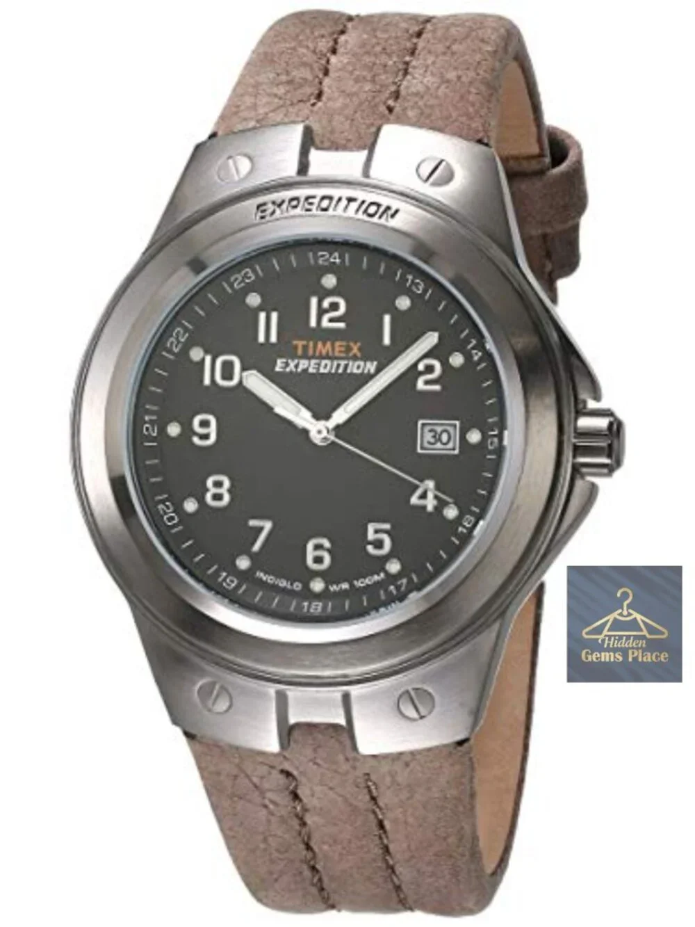 Timex Men's Expedition Metal Field Analog Watch 40mm Luminous Leather